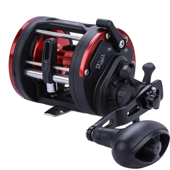 NNEOBA rolling Drum Fishing Reel 28kg Max DragRight Hand Red