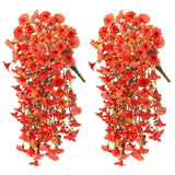 Orange Artificial Flower Branch Silk & Plastic Decorative Stem