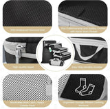6-Piece Compression Packing Cubes Travel Organizer Set with Shoe Bag