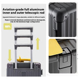 14-Inch Lightweight Carry-On Rolling Suitcase with TSA Lock & Aluminum Frame