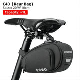 NNEOBA Rainproof Shockproof Bike Saddle Seatpost Bag Black