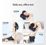 NNEOBA Orthopedic Memory Foam Nap Pillow Neck Support Desk Pillow Blue