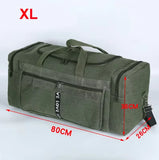 NNEOBA Waterproof Canvas Duffel Bag Travel Sports Green