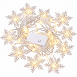 3.2M Warm White LED Snowflake Curtain Lights