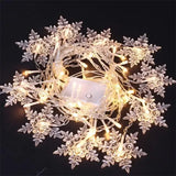 3.2M Warm White LED Snowflake Curtain Lights