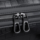 NNEOBA Alligator-Pattern Business Travel Bag Black