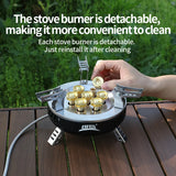 NNEOBA 7-Core Camping Gas Stove Multi-Fuel Burner Black