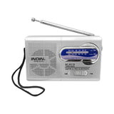 NNEOBA Portable Battery-Operated Radio Silver