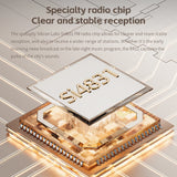 NNEOBA Portable HiFi FM Stereo Radio Receiver Gold
