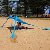 NNEOBA Portable Beach Tent Sun Shelter Windproof Camping Canopy Blue