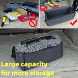 NNEOBA Anti-Slip Car Trunk Organizer–Foldable Felt Storage Box Grey