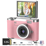 NNEOBA Digital Camera with Flip Screen Pink