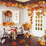 200-Piece Artificial Maple Leaves – Autumn Silk Fall