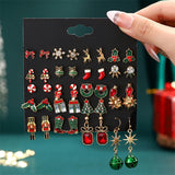 20 Pair Christmas Earring Set for Women Festive Drop Earrings