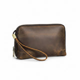 Men's Genuine Leather Travel Clutch Bag and Wallet