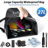 NNEOBA 27L Waterproof Bike Pannier Bag with Roll-Top Closure Black