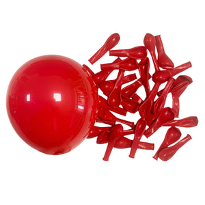 NNEOBA Vibrant Red and Black Balloon Garland Arch Kit with Confetti Balloons - Color: No. 6