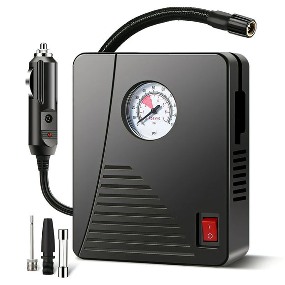 NNEOBA 12V 96W Portable Tire Inflator 100PSI Mini Air Compressor Black