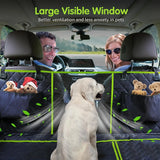 NNEOBA 6-in-1 Waterproof Dog Car Seat Cover for Back Seat Hammock Style Green