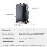 NNEOBA 2-in-1 Outdoor Trolley Case Backpack Expandable Black