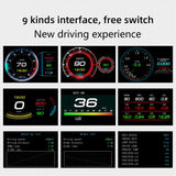 NNEOBA OBD2 Car HUD F9 Digital Head Up Display with Smart Alarm Black