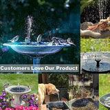 NNEOBA Mini Solar Water Fountain Pool Pond Waterfall Fountain Garden Decoration Outdoor Bird Bath Solar Powered Fountain Floating Water