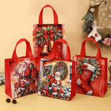 4pcs Christmas Non-Woven Santa Claus Gift Bags Set