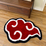 NNEOBA Anime Red Cloud Handmade Doormat - Anti-Slip, Acrylic Tufted Rug for Stylish Home Entryways