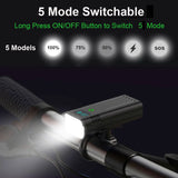 NNEOBA 4800 Lumen USB Bike Light Set Black