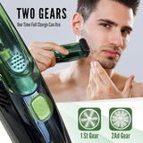 NNEOBA Cordless Beard Trimmer & Electric Shaver 20 Trim Settings Green
