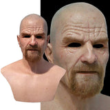 Bald Old Man Latex Cosplay Mask