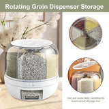 NNEOBA Rotating Rice Beans Grain Storage Container