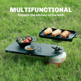 NNEOBA Petrel Ultralight Folding Camping Table 2PCS Portable Aluminum Desk Black