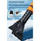 Extendable Car Snow Brush & Ice Scraper with 360° Pivoting Brush Head – Windshield Cleaning Tool