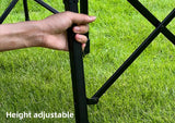 NNEOBA IGT 3-Unit Camping Table Portable Folding Aluminum Alloy BBQ Table Black