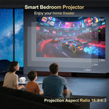 NNEOBA TP350 Smart Projector – Native 1080P 650ANSI Android 13 with Auto Focus