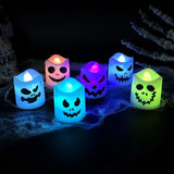 6-Piece Halloween LED Ghost Pumpkin Candle Lights Lamps