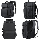 NNEOBA Expandable 17-Inch Laptop Backpack for Men 11 Pockets Black