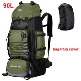NNEOBA 90L Tactical Camping Backpack Military-Style Green