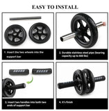 NNEOBA Ab Roller Wheel with Knee Pad & Resistance Bands
