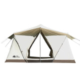 NNEOBA Camping Glamping Cotton Tent 3-Person Double-Layer Waterproof Tent Ivory