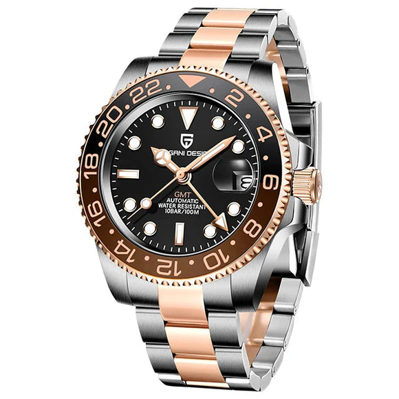 NNEOBA Men's Automatic Mechanical Sapphire Watch (Rose Gold)
