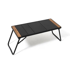 NNEOBA Camping IGT Folding Portable Wood And Grill Table Black