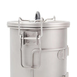 NNEOBA Titanium Steamer Pot Camping Cookware Silver