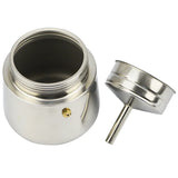 NNEOBA 9 Cup Stainless Steel Coffee Maker Moka Pot Stovetop Espresso Maker Silver