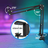 NNEOBA USB Streaming Microphone Kit Cardioid Condenser with Boom Arm