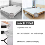 NNEOBA 4Pcs/Set Elastic Bed Sheet Grippers Belt