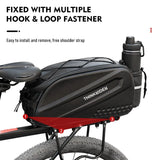 NNEOBA 14L Bicycle Hard Shell Hunch Waterproof PU Bike Tail Bag Black