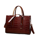 Women's Crocodile Pattern Tote Bag