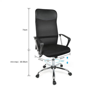 NNEOBA Premium High Back Mesh Office Chair with Adjustable Lumbar Support - Black